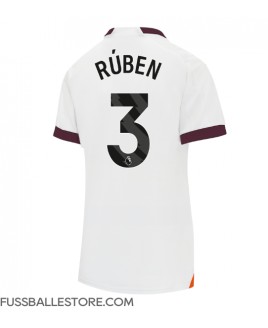 Günstige Manchester City Ruben Dias #3 Auswärtstrikot Damen 2023-24 Kurzarm